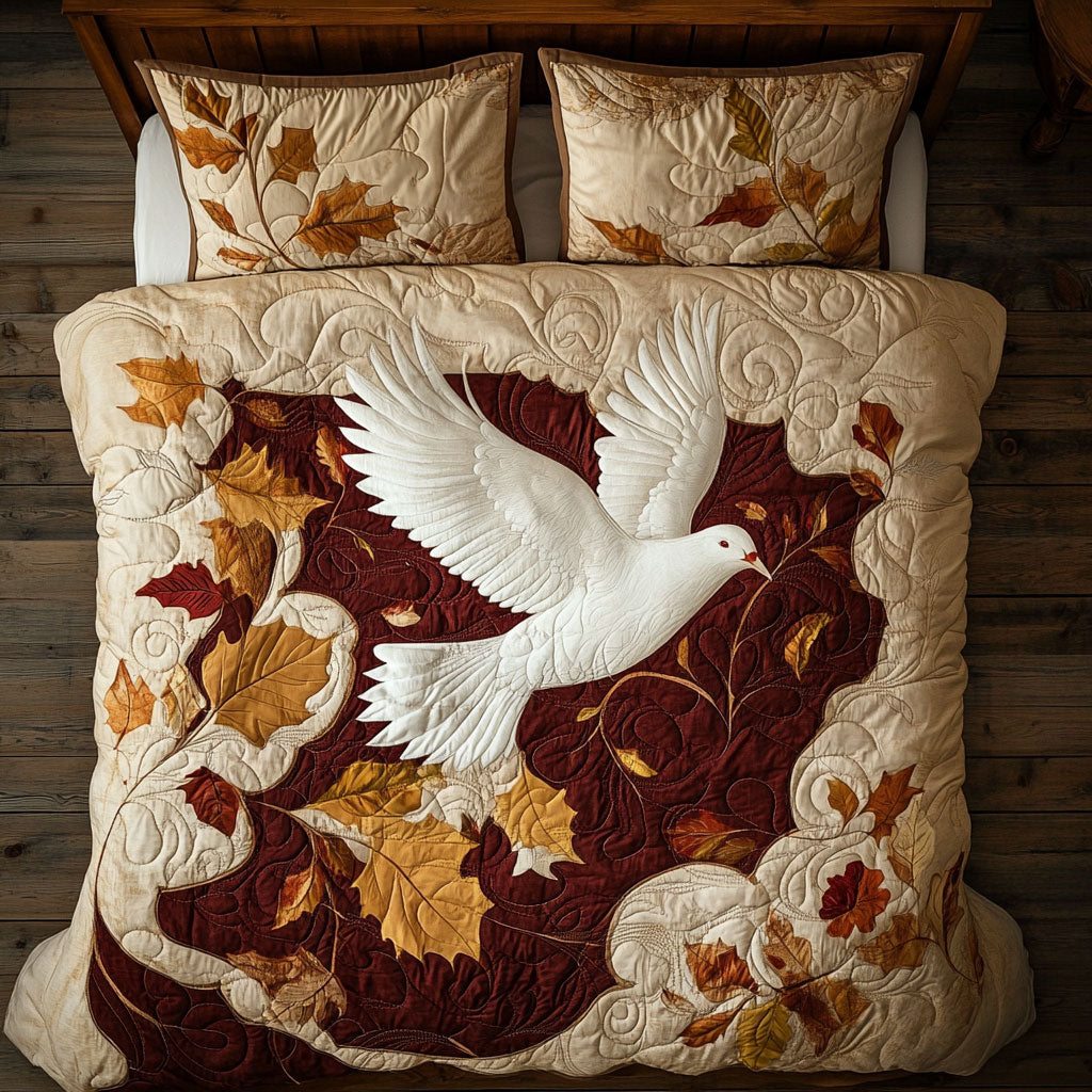 Dove Autumn WX2802130CL Quilted Bedding Set