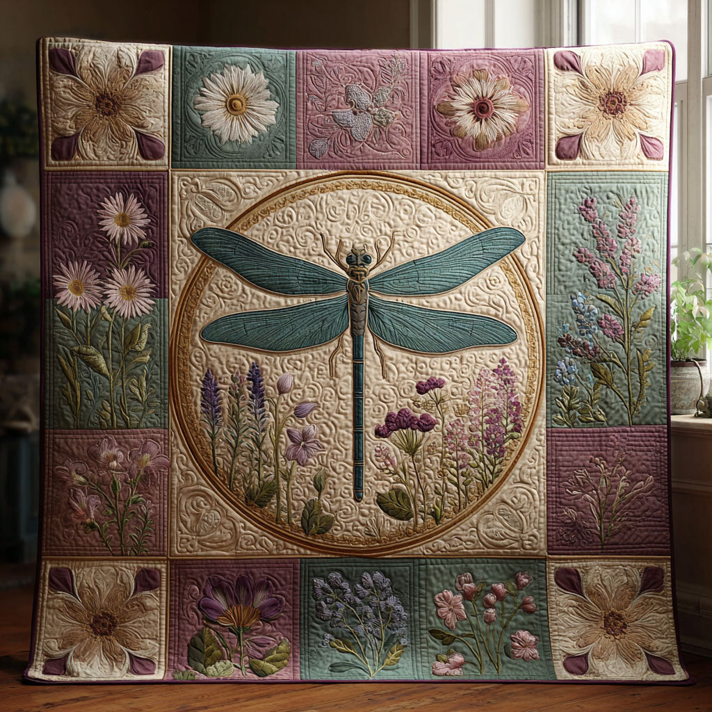 Dragonfly Bloom CW1308050CL Quilt Blanket