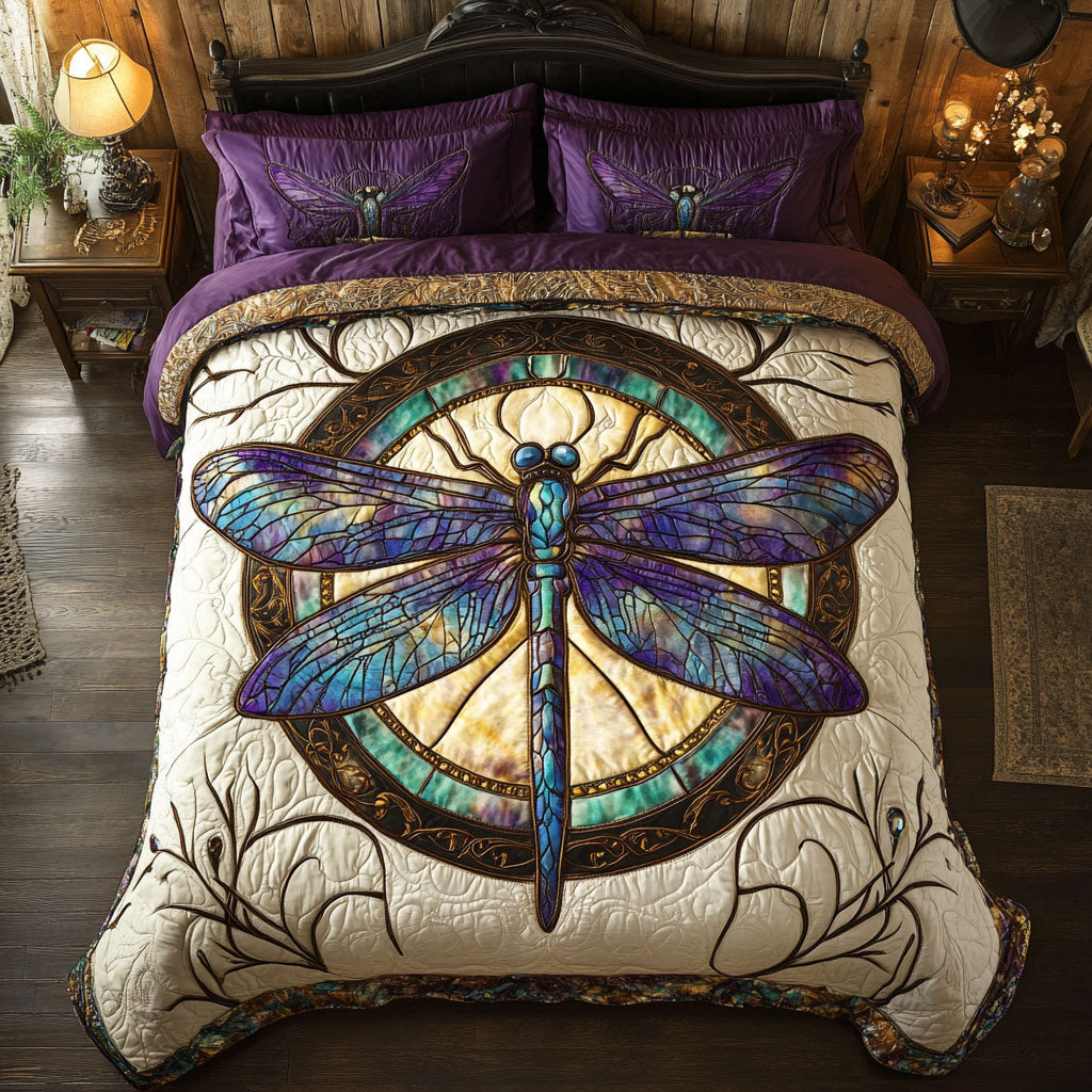Dragonfly WX2802134CL Quilted Bedding Set