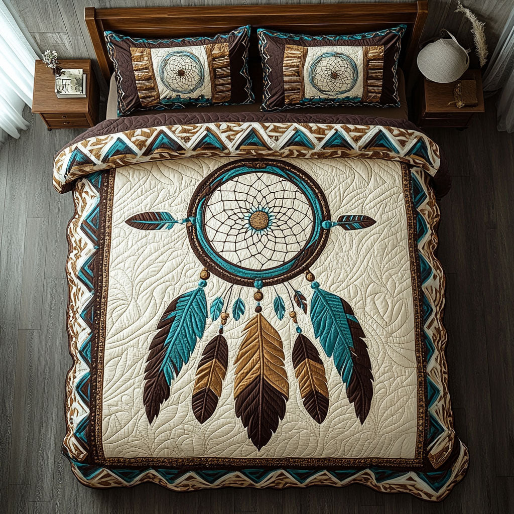 Dreamcatcher WX0603026CL Quilted Bedding Set