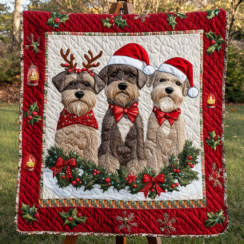 Christmas Miniature Schnauzer WP0110011CL Quilt Blanket
