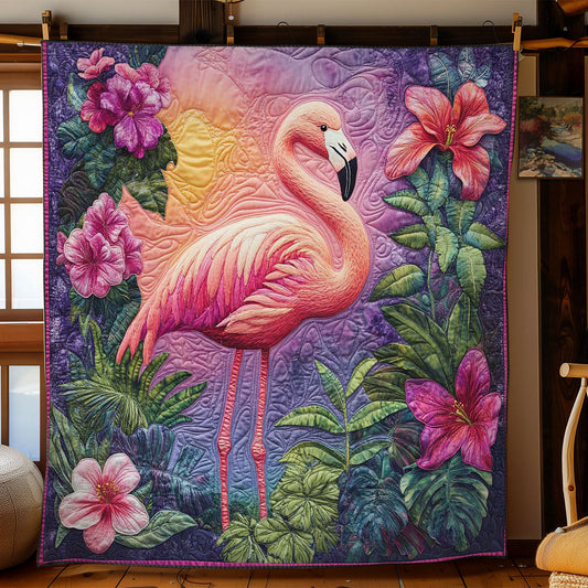 Flamingo Paradise WN1501054CL Quilt Blanket