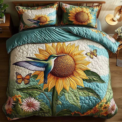 Sunflower Hummingbird WN1302018CL Quilted Bedding Set