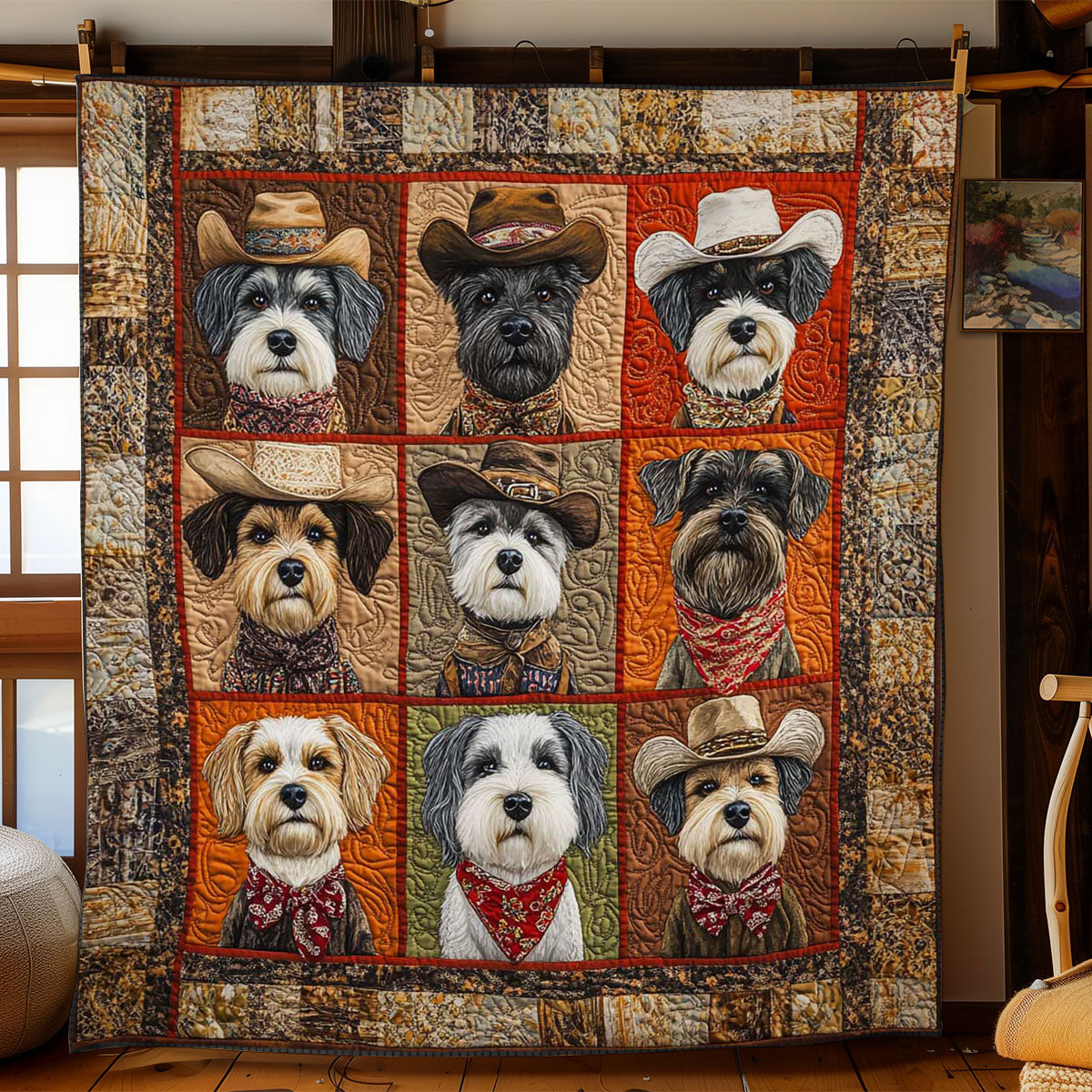 Outlaw Schnauzer WN0901007CL Quilt Blanket