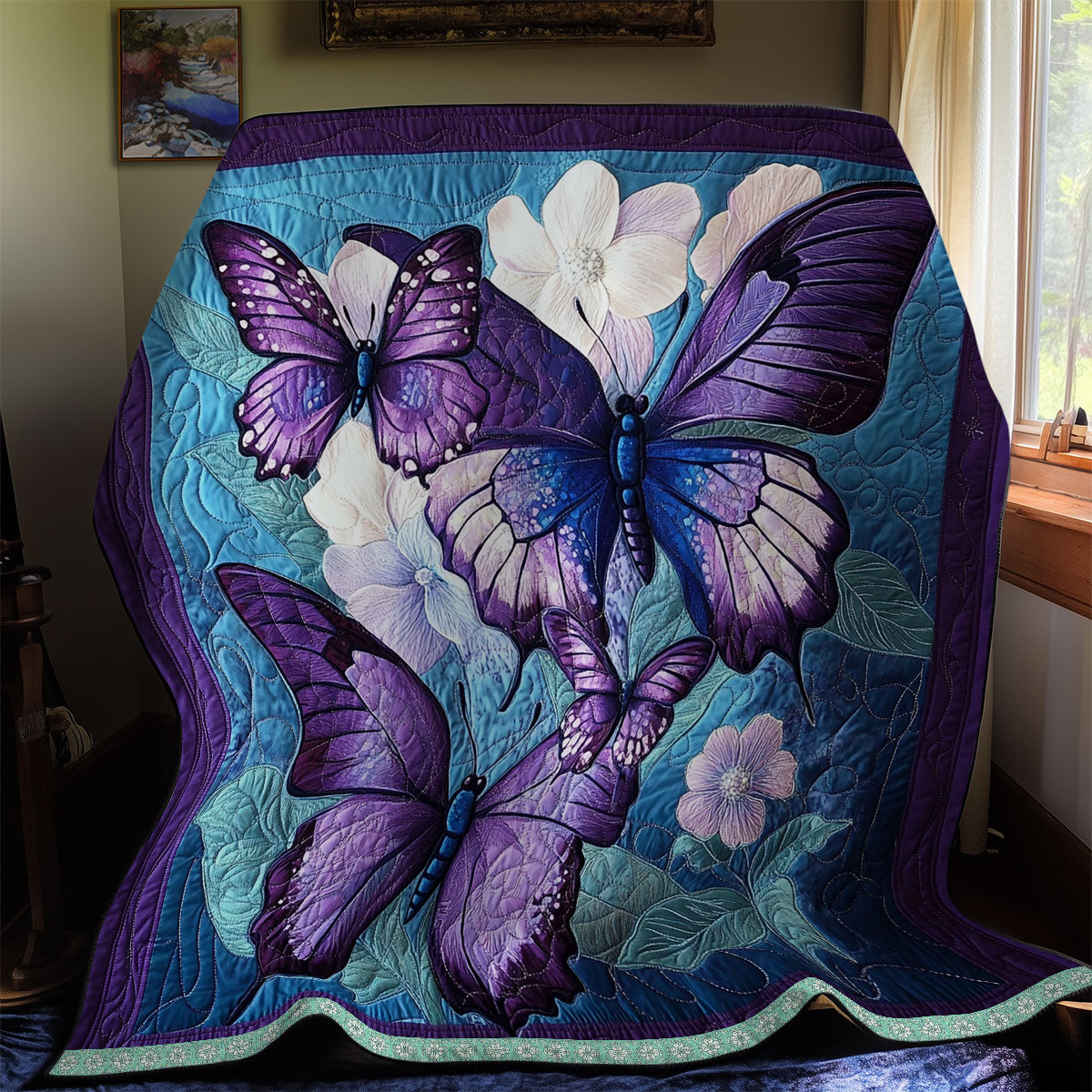Butterfly Violet WX1511005CL Quilt Blanket