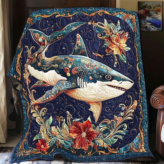 Flower Shark WY1801069CL Quilt Blanket