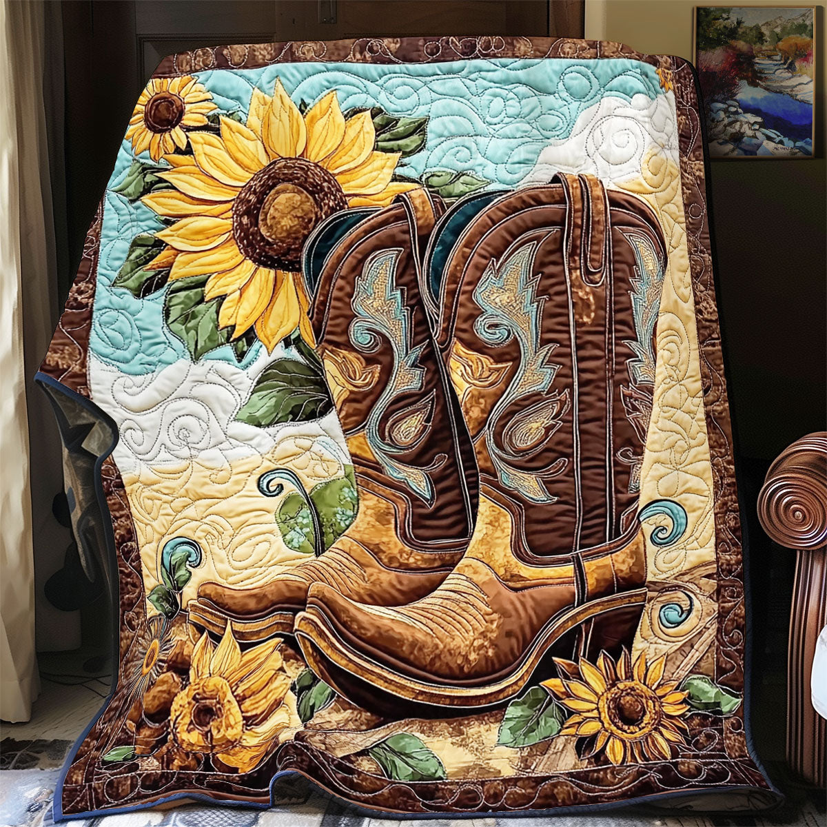 Cowboy Boots WX2301006CL Quilt Blanket