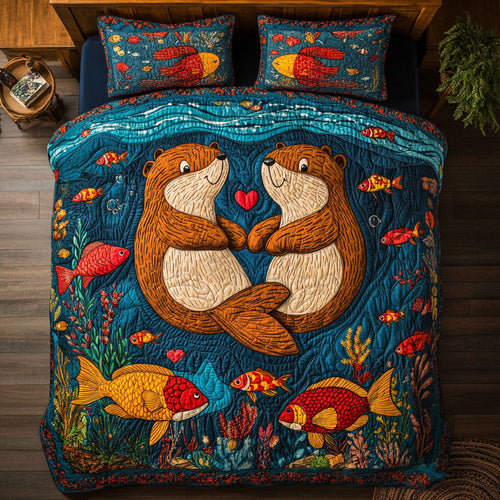 Couple Sea Otter WY2901031CL Duvet Cover Set