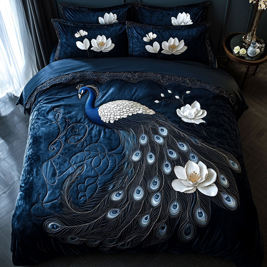 Peacock WJ1403044CL Quilted Bedding Set