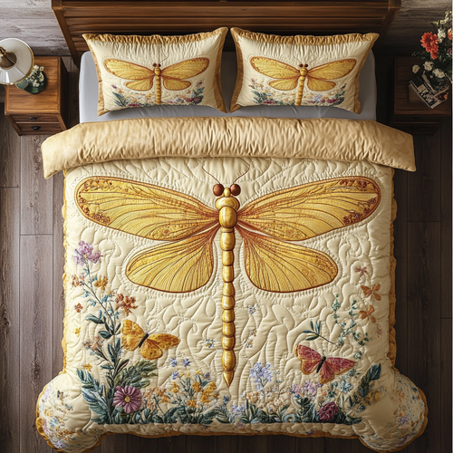 Golden Flutter XR1902011CL Quilted Bedding Set