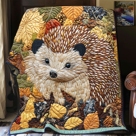 Hedgehog Autumn WX1812022CL Quilt Blanket
