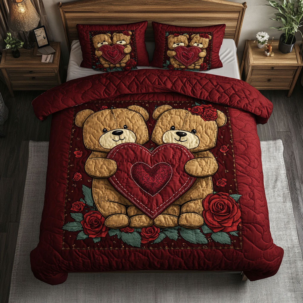 Couple Teddy Bear WY0802026CL Duvet Cover Set
