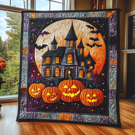 Pumpkin Nightfall CW0609045CL Quilt Blanket