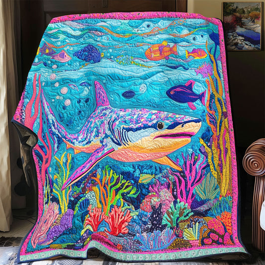 Shark Colorful WX2312042CL Quilt Blanket