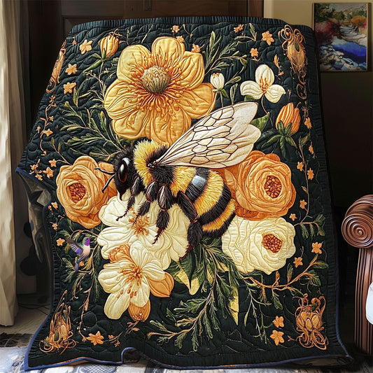 Bee In Garden WY2312006CL Quilt Blanket