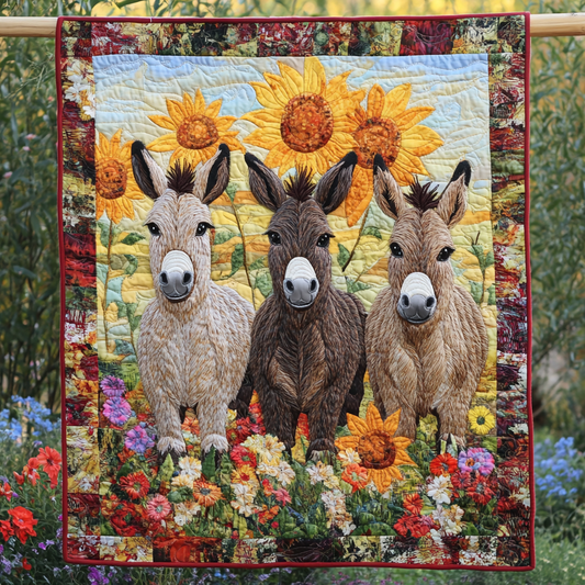 Country Charm Donkey WG1301015CL Quilt Blanket