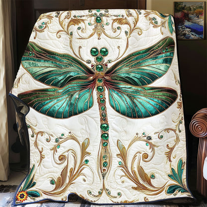 Royal Green Dragonfly WY0312049CL Quilt Blanket