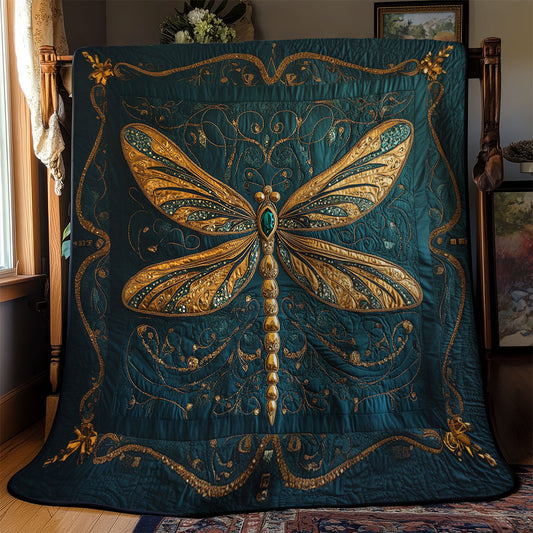 Royal Dragonfly Portrait WY2702112CL Quilt Blanket