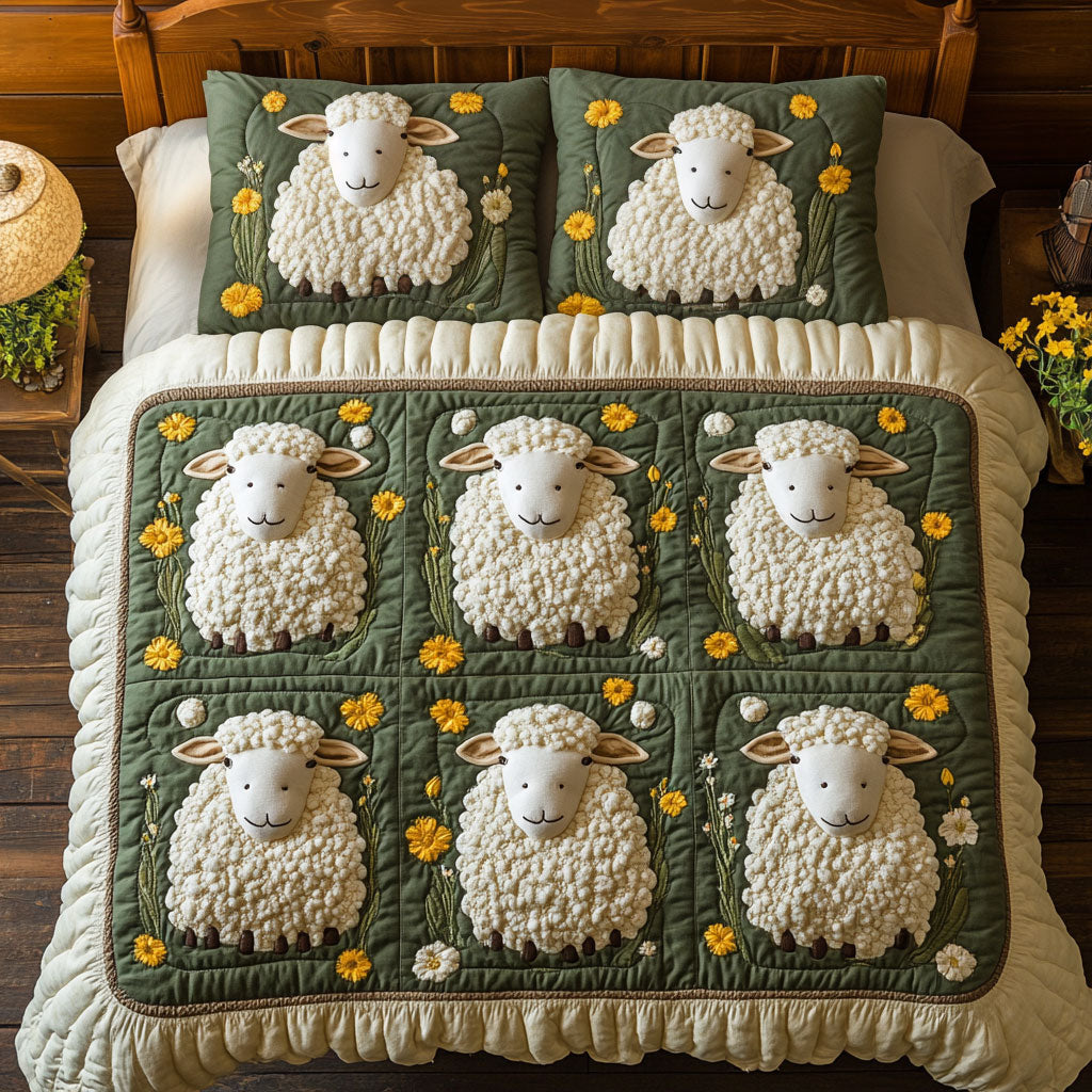 Sheep WJ1702030CL Quilted Bedding Set