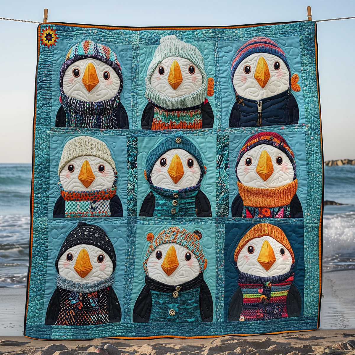 Winter Of Puffins WY1411039CL Quilt Blanket