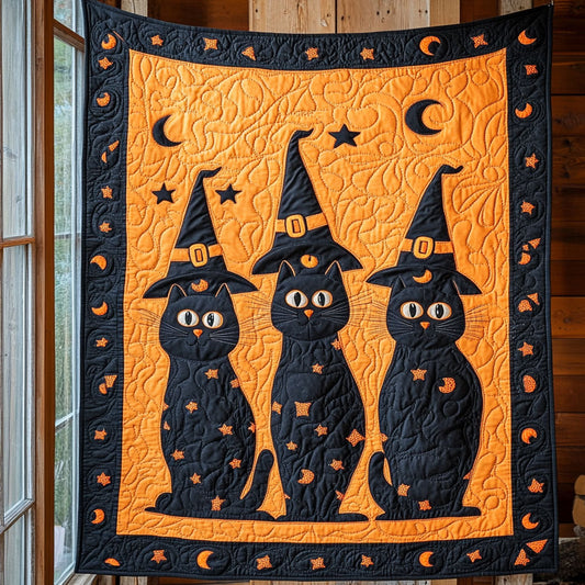 Witchy Whiskers CP1807065CL Quilt Blanket