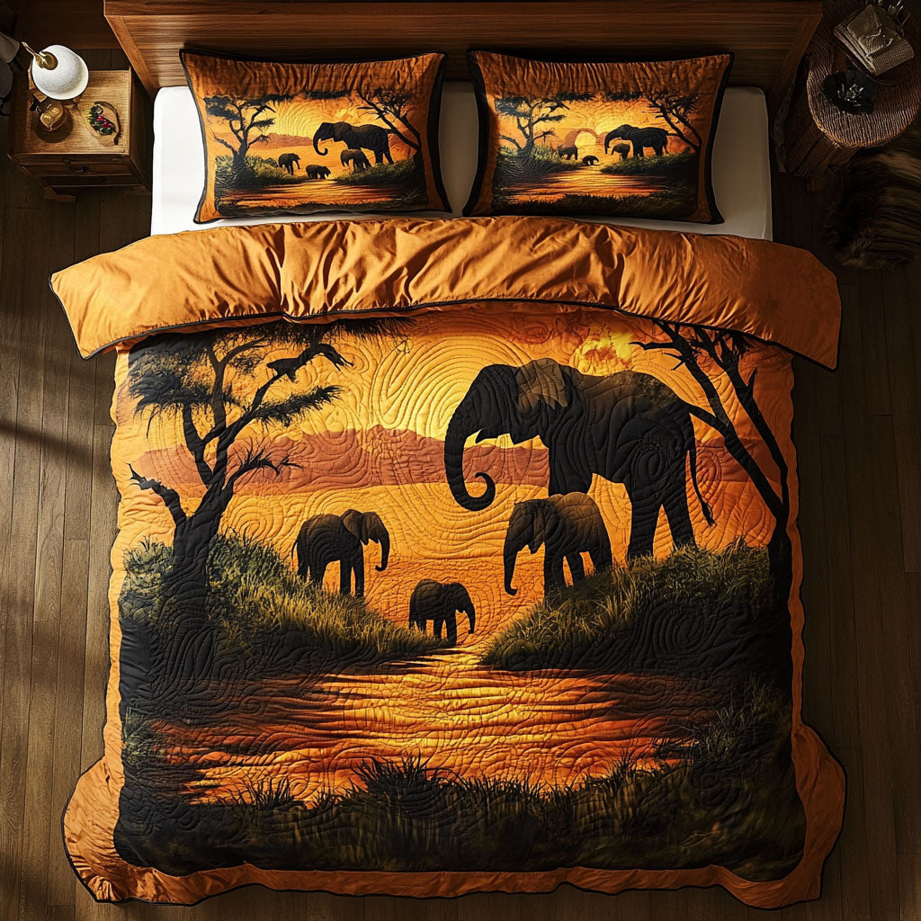 Golden Safari WY0803078CL Quilted Bedding Set