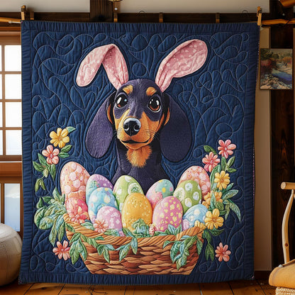 Bunny Eared Dachshund WN1501003CL Quilt Blanket