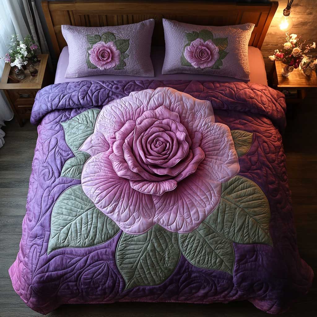 Blissful Rose WP0802044CL Quilted Bedding Set