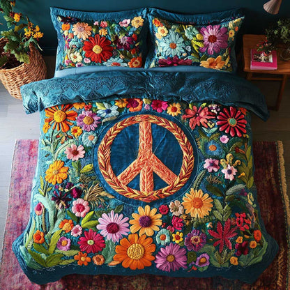 Peaceful Blooms WN1202036CL Quilted Bedding Set
