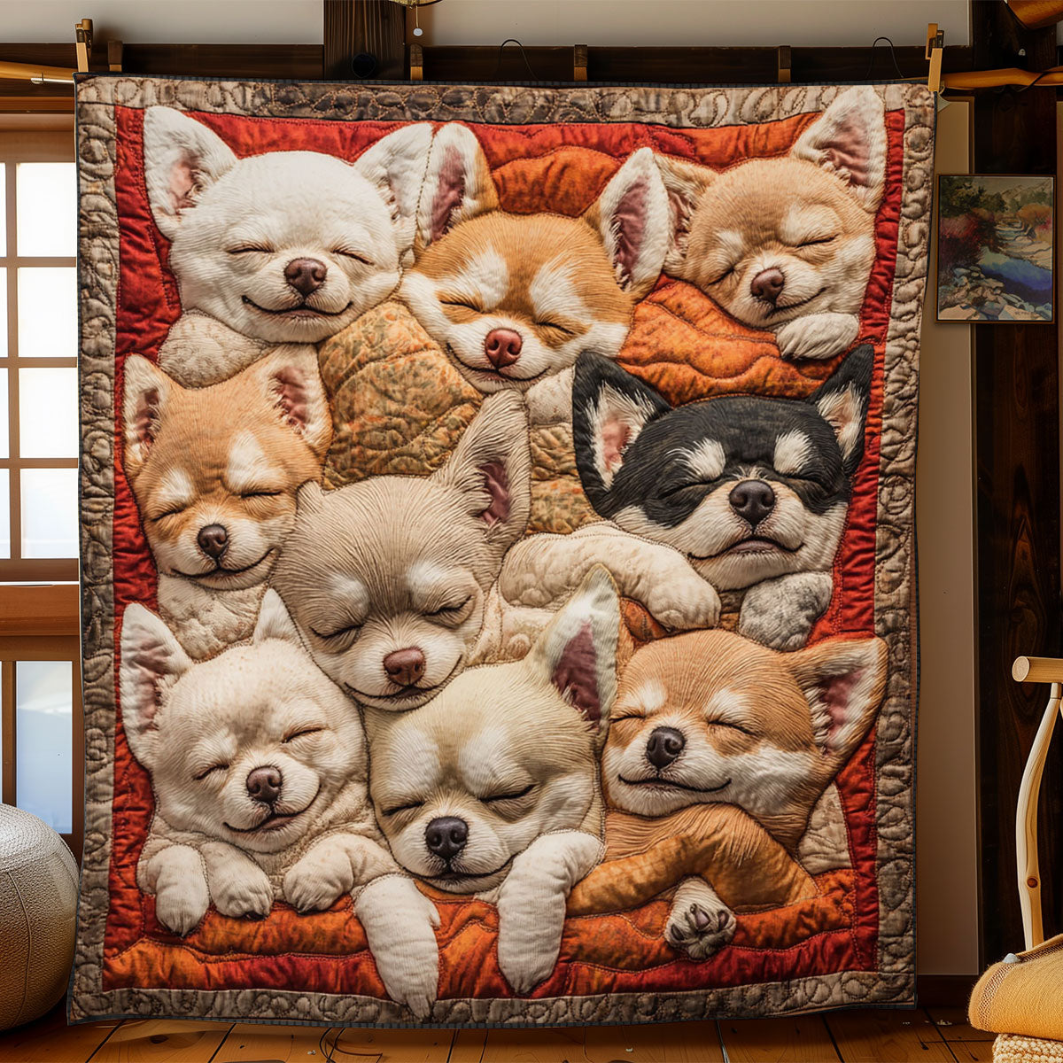 Chihuahua's Nap CP0807032CL Quilt Blanket