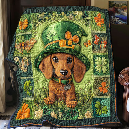 Cute Patrick Dachshund WY1002044CL Quilt Blanket