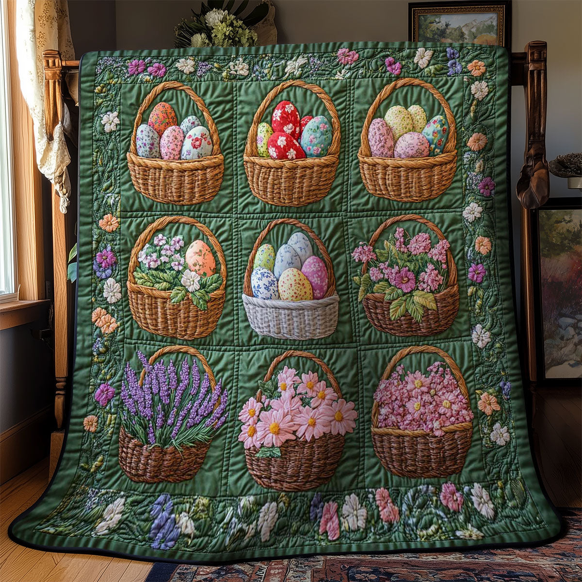 Springtime Easter Charm WN1501011CL Quilt Blanket