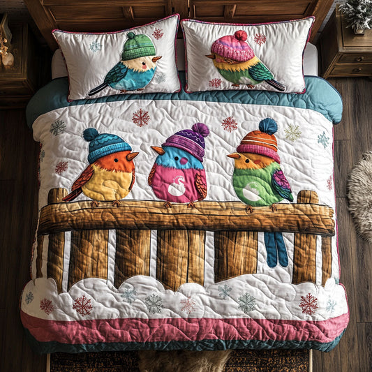Three Bird In Winter WY2901112CL Duvet Cover Set