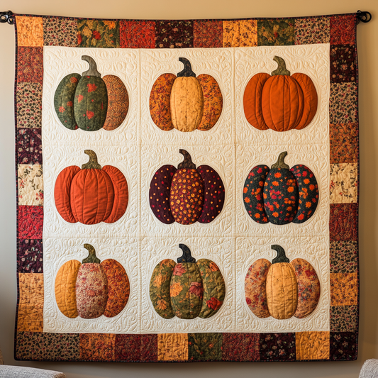 Pumpkin Lovers XR2009013CL Quilt Blanket