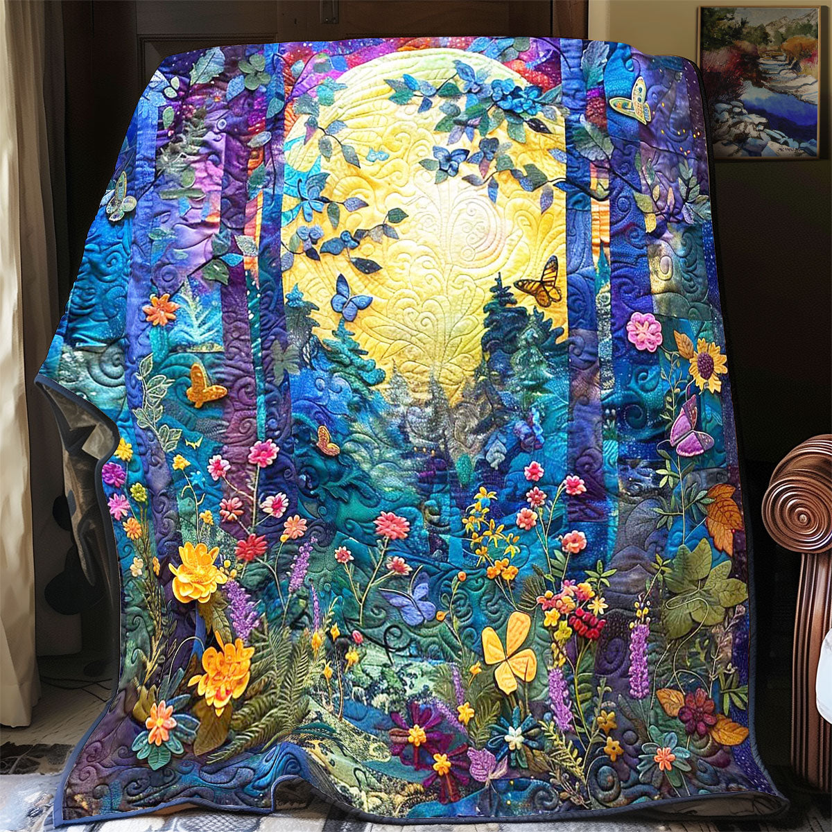 Moonlight Butterfly Forest WP2101007CL Quilt Blanket
