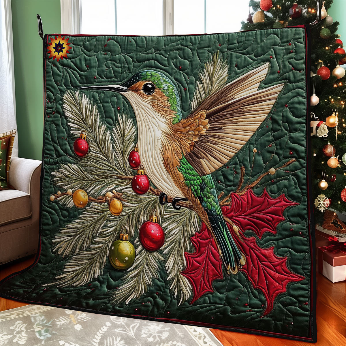 Christmas Hummingbird WY2911009CL Quilt Blanket