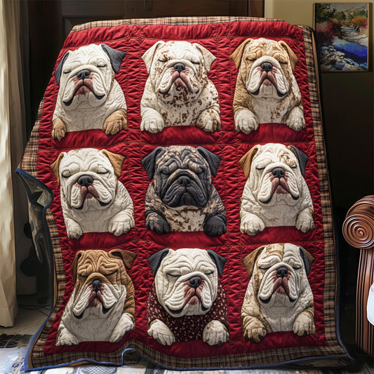 Bulldog Bliss YR1401004CL Quilt Blanket