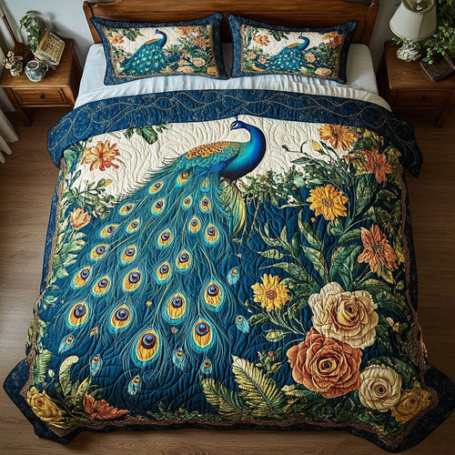 Peacock In Flower WY0602061CL Duvet Cover Set