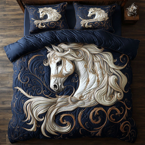 Elegant Horse WX0403016CL Quilted Bedding Set