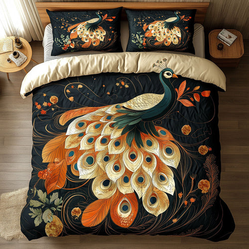 Elegant Peacock WX0403019CL Quilted Bedding Set