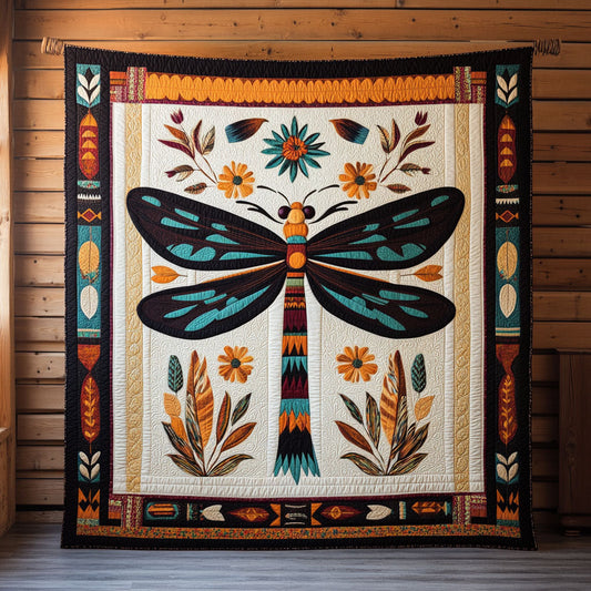 Tribal Dragonfly CW1007043CL Quilt Blanket