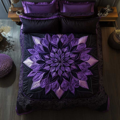 Mystic Bloom Flower WN1702042CL Quilted Bedding Set