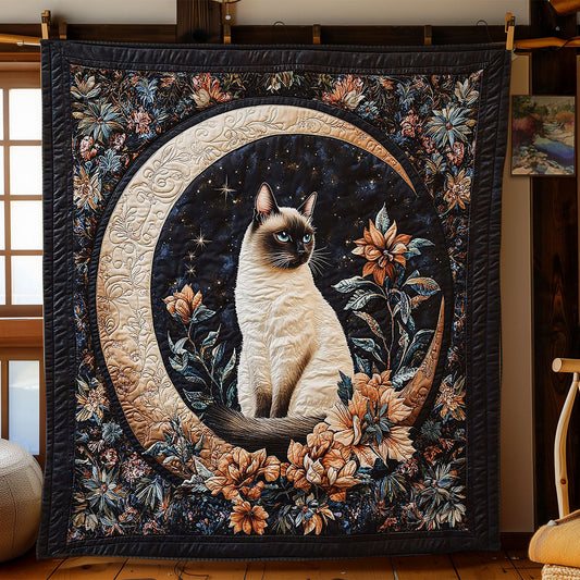 Siamese Cat Flower CW2504052CL Quilt Blanket