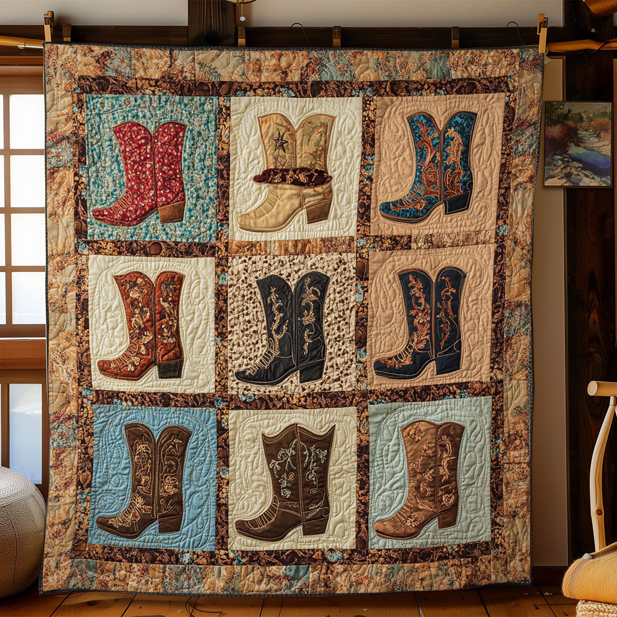 Cowboy Boots WY1502019CL Quilt Blanket