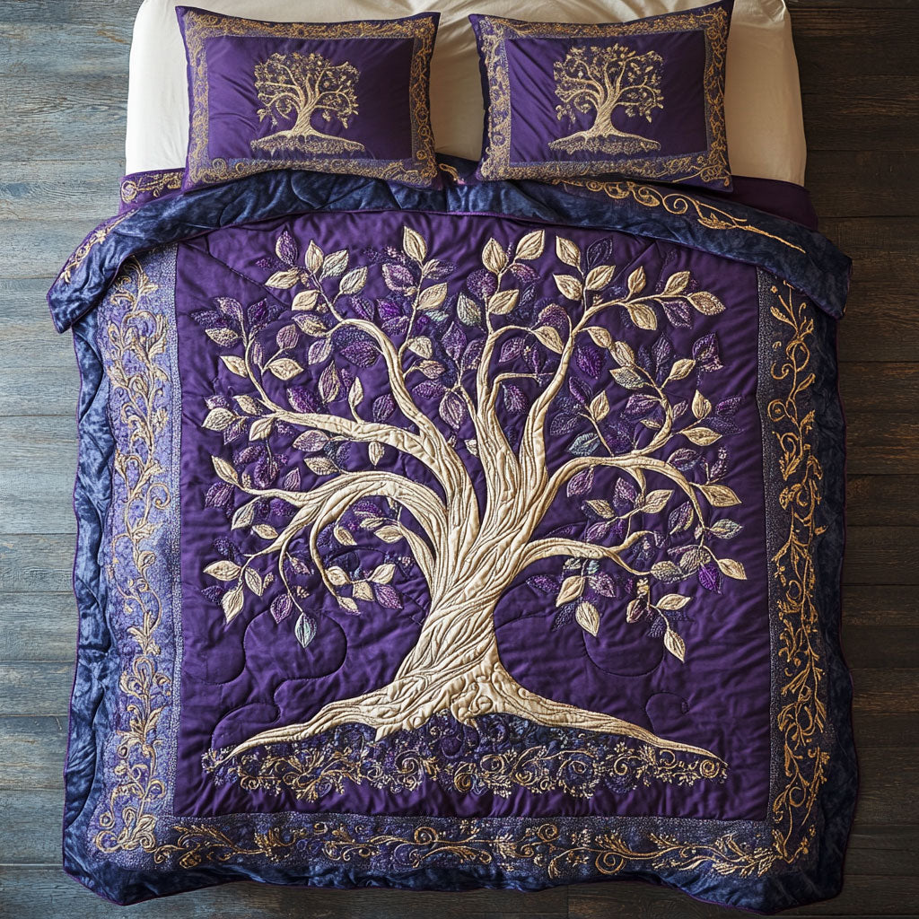 Mystic Tree Of Life WY1202052CL Quilted Bedding Set
