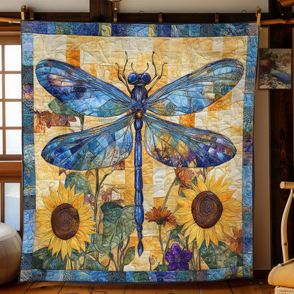 Sunflower And Dragonfly WY0402045CL Quilt Blanket