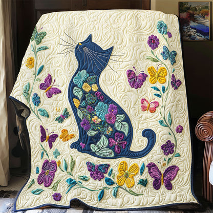 Flower Cat WY1002071CL Quilt Blanket