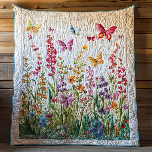 Butterfly Bloom Garden CW1806004CL Quilt Blanket