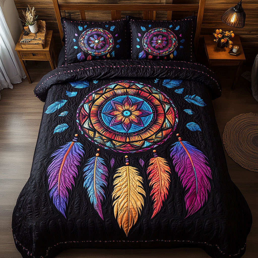 Dreamcatcher Floral Mandala WT1901003CL Quilted Bedding Set