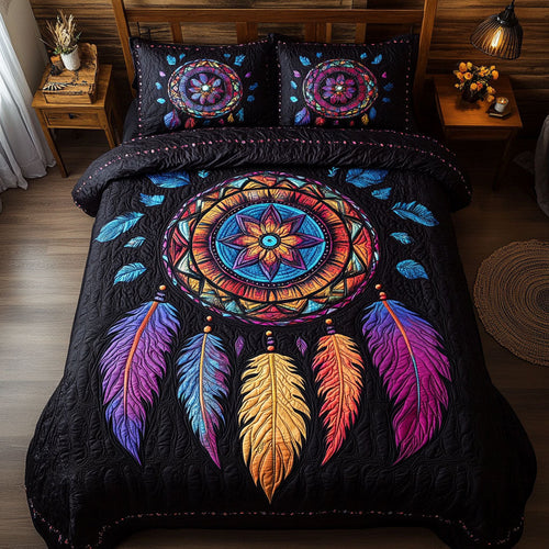 Dreamcatcher Floral Mandala WT1901003CL Quilted Bedding Set